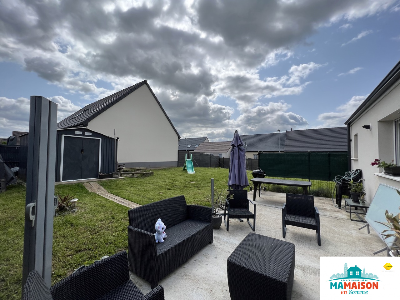 Immo80 – L'immobilier à Amiens et dans la Somme-Pavillon de 2017, 78,71 m2, 4 pièces, 2 chambres et. un jardin clos sur 439 m2 de terrain.