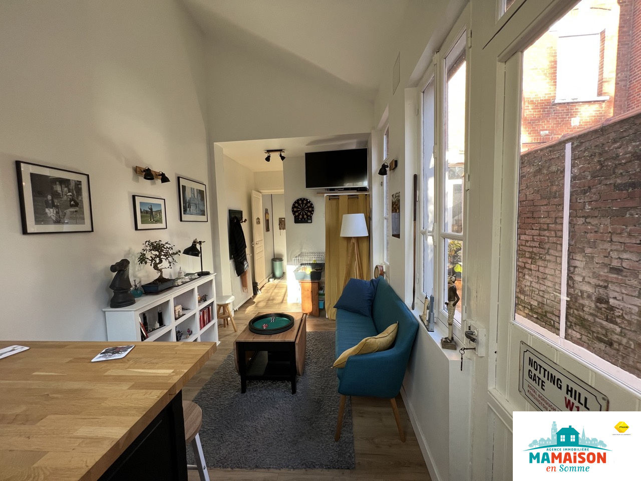 Immo80 – L'immobilier à Amiens et dans la Somme-Centre ville d’albert, maison familiale de caractère de 148 m2, 8 pièces, 5 chambres, cave et jardin.