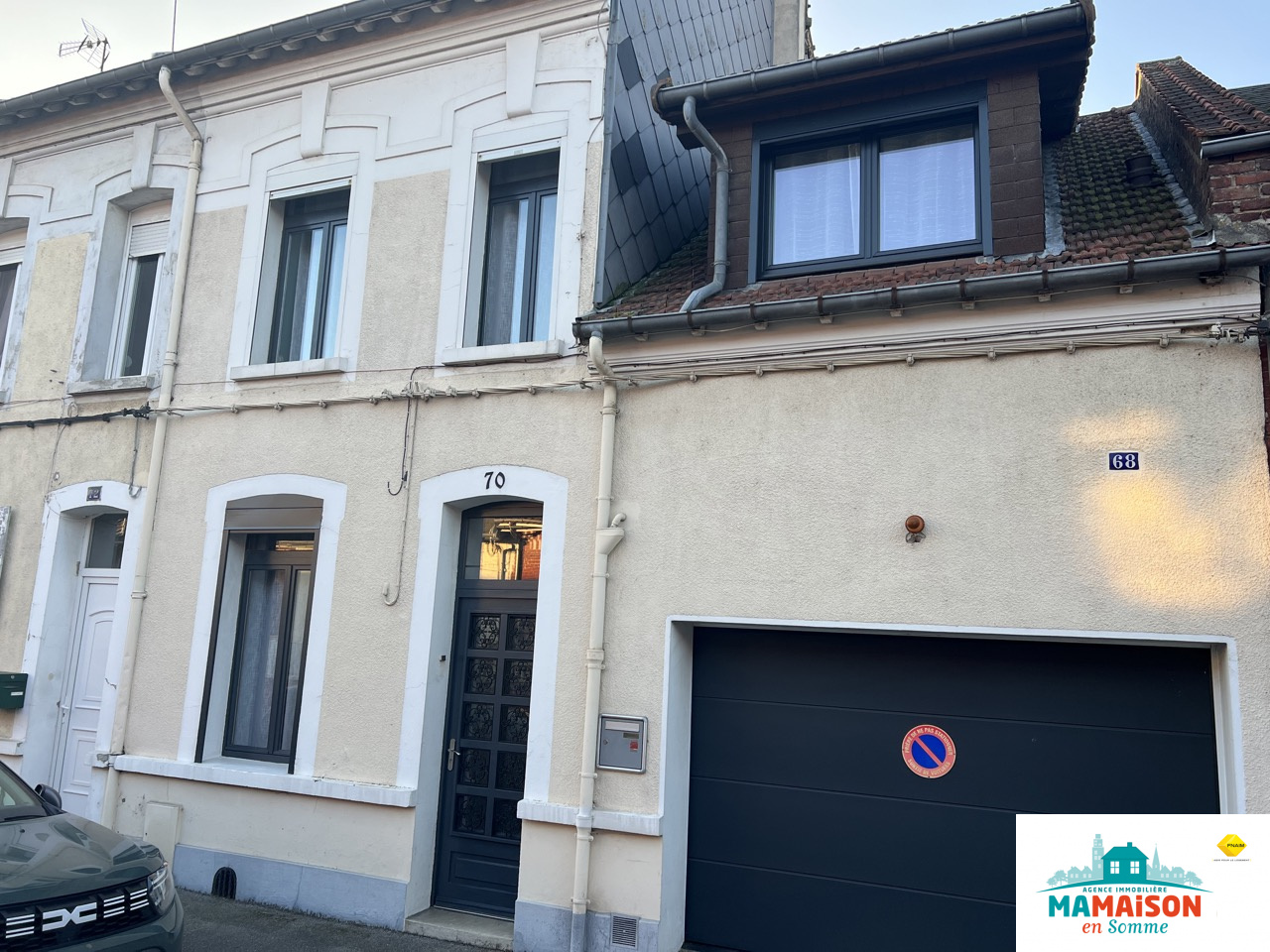 Immo80 – L'immobilier à Amiens et dans la Somme-Exclusivité Albert, Maison, 125 m2, 7 pièces, 5 chambres, bureau, garage, dépendance, cour, jardin.