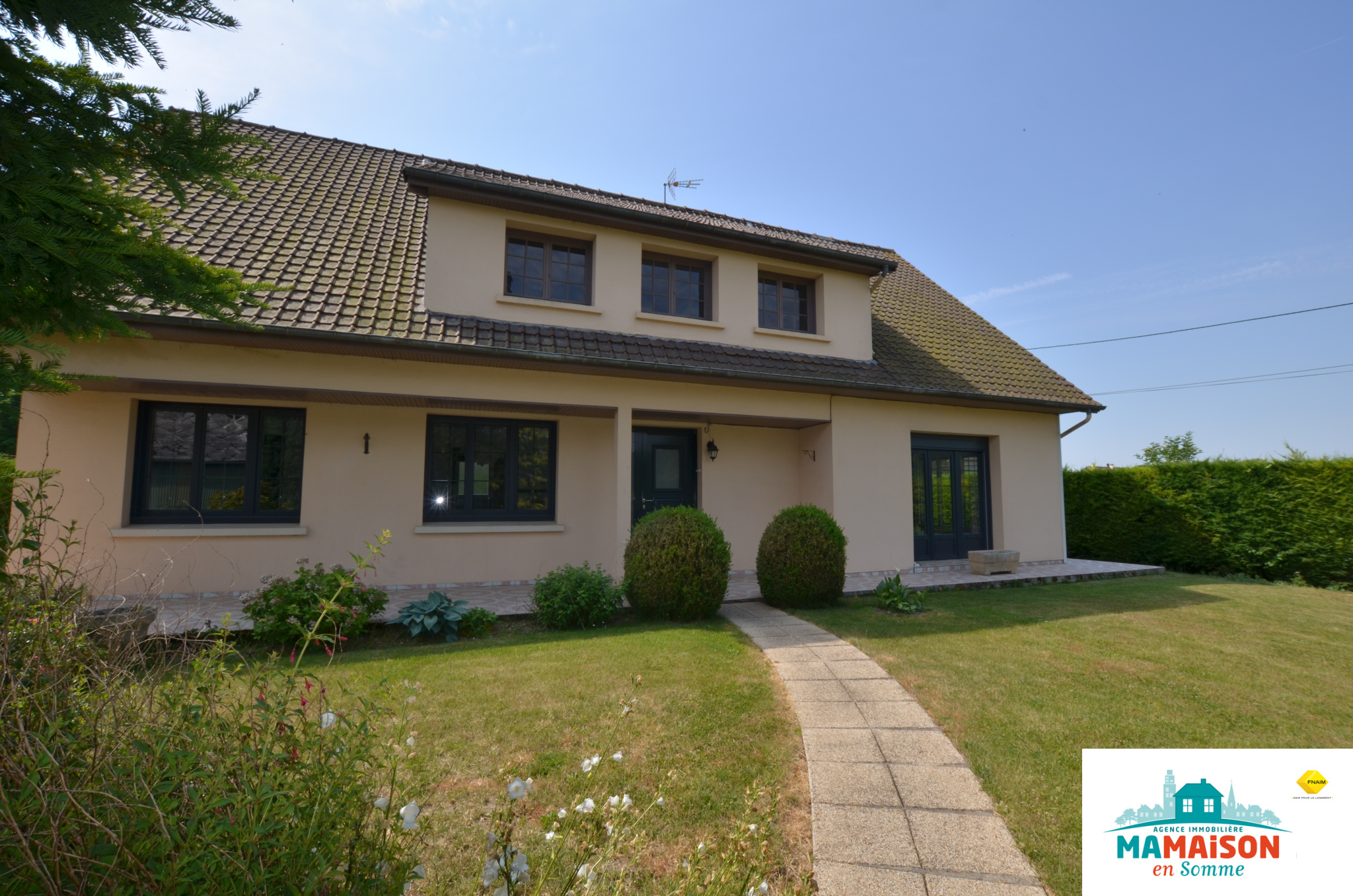 Immo80 – L'immobilier à Amiens et dans la Somme-Grand pavillon sur sous sol 180 m2 6 chambres