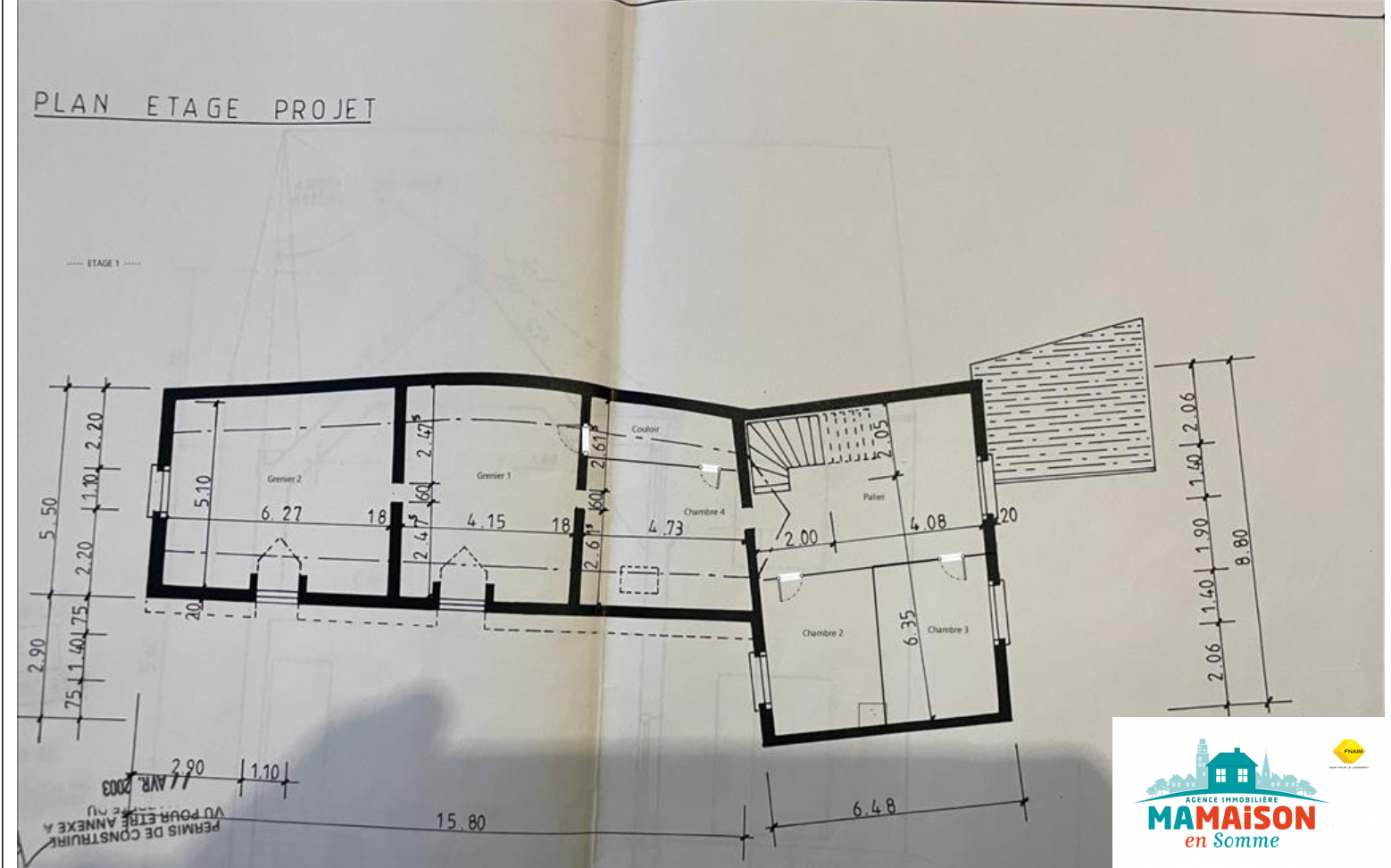 Immo80 – L'immobilier à Amiens et dans la Somme-Secteur Petit Camon, pavillon avec autonomie de plain-pied, 164 m2, 6 pièces, 4 chambres, cave, garage, dépend