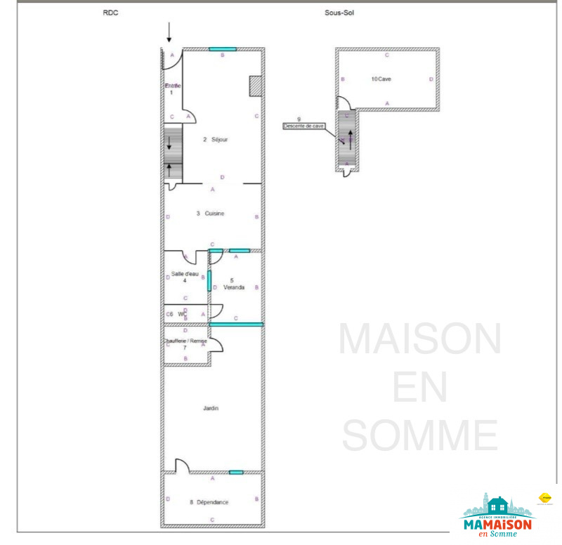 Immo80 – L'immobilier à Amiens et dans la Somme-AMIENS AMIENOISE 3 CHAMBRES BUREAU JARDIN DÉPENDANCE CAVE