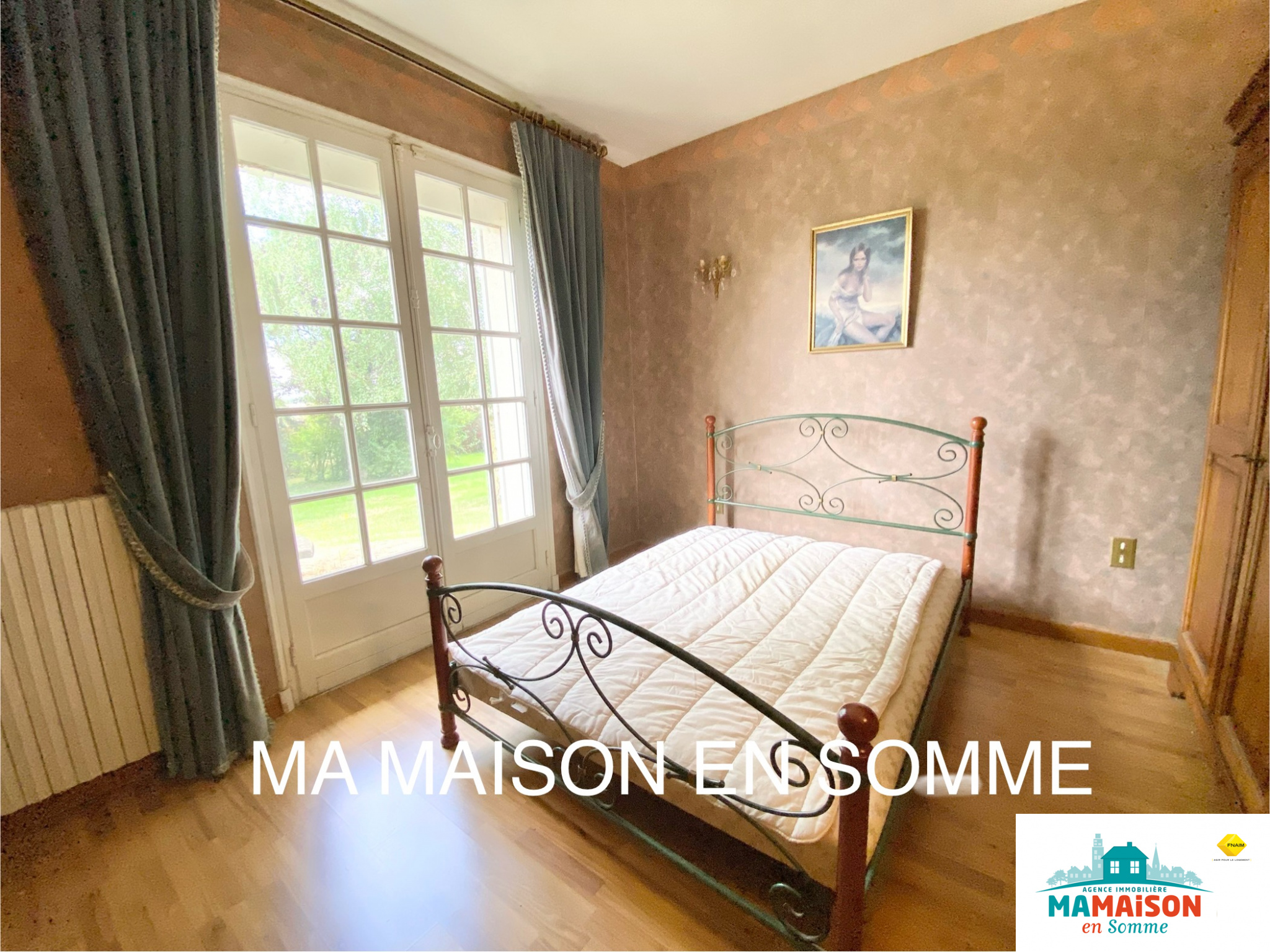 Immo80 – L'immobilier à Amiens et dans la Somme-MAISON INDIVIDUELLE 190M2  AU CŒUR D’UN PARC DE 7250M2 S-SOL COMPLET